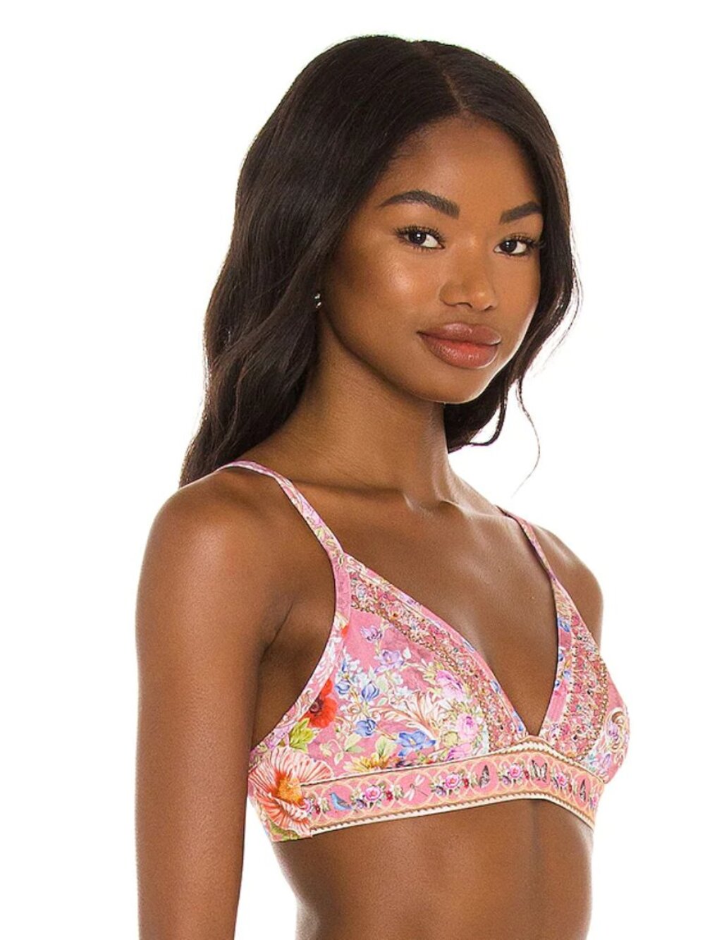 Camilla Patchwork Heart Soft Cup Bra Bralette Crop Top Size XS - Picture 7 of 13